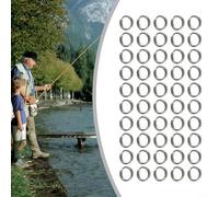 Stainless Steel Split Ring Fishing Connector, 50-Pack, Double Loop Snap for Hard Baits, Corrosion-Resistant, Angler-Tuned for Carp & Freshwater Fishing(9mm)