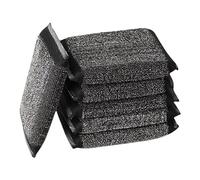 Stainless Steel & Sponge Dual-Sided Dish Scrubber - 6-Pack Non-Scratch Pads (Ergonomic Grip, Foam Boost Tech) (Black)