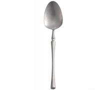 Stainless Steel Spoon, 304 Retro Flatware with Comfortable Grip for Cake Steak Ice Cream, Silver Cutlery(B)
