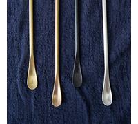 Stainless Steel Spoon Long Handle Spoon Coffee Stirrer, Teaspoons,Cold Drink Spoon, Cocktail Stir Spoons Mixing Spoon, Round Head (Rose Gold 1 PCS)