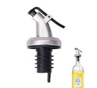 Stainless Steel Spout - Oil Bottle Pourer, Multipurpose Kitchen Accessory | Dispenser for Vinegar Soy Sauce Alcohol Wine Bottles, Reusable Leakproof Cap Cooking Dressing Bar, Easy to Clean Du