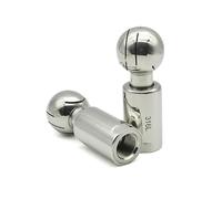 Stainless Steel Spray Ball Head 1pcs 1/2"-2" SS304/316L Stainless Steel Internal Thread Rotary Spray Ball Tank Cleaning Head 360 Degree Coverage Wash(SS316L,3/8")