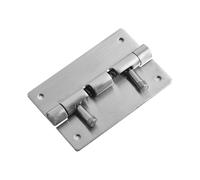 Stainless Steel Spring Door Hinge, Removable Adjustable Limit Latch for Furniture Security, Silver 76x51mm