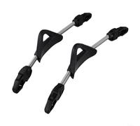 Stainless Steel Spring Fin Straps Set of 2 for Scuba Diving, Nonslip and, Compatible with Most Fins (L black)