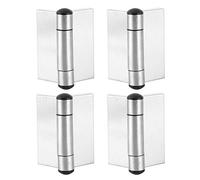 Stainless Steel Spring Hinge for Cabinets, 4pcs Automatic Closing Wardrobe Door Hardware - Durable Solid Shaft, Space Saving Flush Installation, Easy Home Upgrade