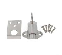 Stainless Steel Spring Latch Lock for Doors and Casement, Self-Closing Automatic Latchbolt, Anti-Theft Security Lock Mechan(Round (Down))