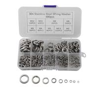 Stainless Steel Spring Lock Washers 480pcs Split Washers Set for Industrial, Automotive, Electrical Applications - M2 to M12 Assorted