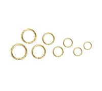 Stainless Steel Spring Rings 7x5mm 200pcs Golden for Keys and Cards