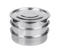 Stainless Steel Sprouting Bowl 7.8 Inch 3-Layer Sprouter Kit, Bean Sink Grower, Round Hydroponic Sprouting System, Steel Seed Germination Tray with Lid, Indoor Worktops, Tray