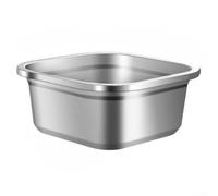 Stainless Steel Square Bowl Optimized for Utility in Food Handling Storage and Presentation Without Compromising Integrity or Hygiene (Basin 24cm)