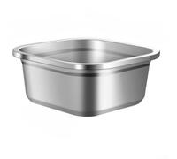 Stainless Steel Square Bowl Optimized for Utility in Food Handling Storage and Presentation Without Compromising Integrity or Hygiene (Basin 20cm)