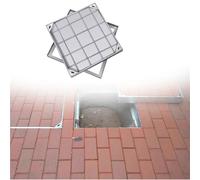 Stainless Steel Square Drain Cover, 8cm/3.2in Sunken Sewer Access Lid, Durable Drainage Solution for 90cm x 55cm Areas, Ideal for Outdoor & Indoor Use