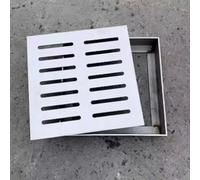 Stainless Steel Square Drain Cover, Outdoor Drainage Cover Drainage Cover Channel Grate Rainwater Square Double-row Hole Sewer Grid For Garden Yard Driveway(600x600x30mm)