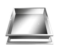 Stainless Steel Square Drain Covers for Lawn Inground Rainwater Grates Septic Tank Covers for Garden & Sidewalk Max Load 1000 Kg (70x70x12cm/28x28x5in)