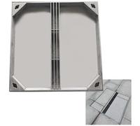 Stainless Steel Square Drain CoversHidden Drain Grate & Frame for Patios Outdoor AreasSleek Discreet Drainage Solution for Efficient Water Management