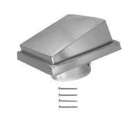Stainless Steel Square Extractor Fan Vent Cover With Sealing Ring | 304 Stainless Steel, Anti-bird Mesh, Quiet Louver Design, Includes Screws & Sealing Ring, For Dryer Bathroom Kitchen Outdoor