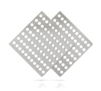 Stainless Steel Square Floor Drain, Hair Catcher Net Cover Filter for Kitchen Bathroom Shower(2PCS)