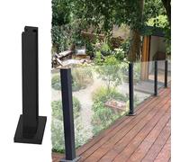 Stainless Steel Square Glass Balustrade Fence System, Durable 304 Stainless Steel Construction for Balcony, Garden, Deck, and Patio Safety