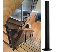 Stainless Steel Square Glass Railing Clamp for Indoor Stairs Durable Post System for Balcony Garden Deck - Glass Baluster Support Easy Installation Modern Design