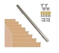 Stainless Steel Square Handrail for Stairs - 6ft/8ft/10ft/12ft/16ft, Wall Mounted Non-Slip Grab Bars for Seniors & Kids, Ideal for Indoor & Outdoor Use, Silver Finish