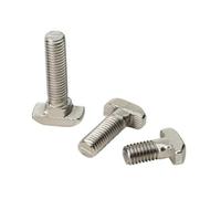 Stainless Steel Square Head Screws Bolts 10PCS 5PCS M5 M6 M8 T Hammer Head T Bolt Aluminum Connector T Head Bolts Screws For 20/30/40/45 Aluminum Profiles(20 M5X12 10PCS)