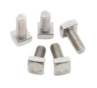 Stainless Steel Square Head Screws Bolts 2/5/10PCS 304 Stainless Steel Square Head Screws Bolts M5 M6 M8(M8 2pcs,35mm)