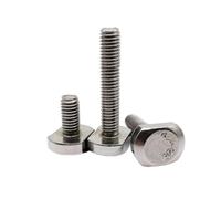 Stainless Steel Square Head Screws Bolts 5/10PCS M5 M6 M8 304 A2-70 Stainless Steel T-Slot Chute Rail Track T Shape Type Rectangle Hammer Head Screw Bolt(35mm,10pcs M6)