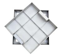 Stainless Steel Square Inspection Cover & Frame with Handles 30x30cm 1.5t Load Capacity for Sidewalks Residential & Indoor Use & Heavy-Duty