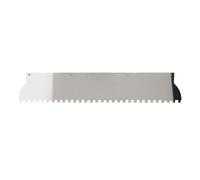 Stainless Steel Square Notch Tile Trowel, Large Size Multifunctional Flooring Tool with Splash Guard Design, 2/5x2/5 Inch Notched Trowel for Professional Tile Installation and Larg (600mm)