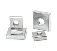 Stainless Steel Square Nuts, Square Nuts Sliding Block Zinc Plated Carbon Steel Silver M2-M8 Pack Of 5-50 pieces(M6x15x15x3 (10pcs))
