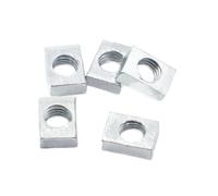 Stainless Steel Square Nuts, Square Rectangular Nuts Carbon Steel Aluminum Profile Accessory Slider Block Multiple Sizes M3 M4 M5 M6 M8 Pack of 50(M3x12x24x2.5 10pcs)