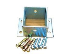 Stainless Steel Square Railing Post Anchors Base - Bolt Down Bracket for Deck, Pergola, and Mailbox Posts,2pcs(85x85mm)