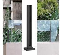 Stainless Steel Square Railing Posts for Decks & Porches, 45.3" Outdoor Glass Panel System Kit, Durable End Post for Steps & Gates - Modern Safety Solution