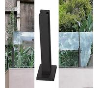Stainless Steel Square Railing Posts Kit - 41.3" Exterior Glass Panel Railing System for Decks, Porches & Gates - Durable Mid Post for Enhanced Safety & Style