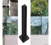 Stainless Steel Square Railing Posts Kit for Decks & Porches, 59" Exterior Glass Panel Railing System, Corner Post for Steps & Gates - Durable & Stylish