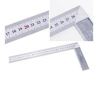 Stainless Steel Square Ruler 30cm with for spirit Level - Precision Carpentry Tool for Woodworking & Framing - Dual Scale Inch Metric - 12x5 Inch L-Shape