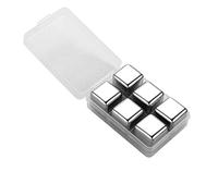 Stainless Steel Square Shaped Whiskey Stones Set Reusable Chilling Rocks Ice Stones Gift for Whiskey Lovers