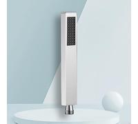 Stainless Steel Square Shower Head Designed for Compatibility with Common Shower Systems and Everyday Personal Use (Straight-Silver)