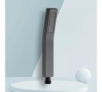Stainless Steel Square Shower Head Designed for Compatibility with Common Shower Systems and Everyday Personal Use (Bend-Black)