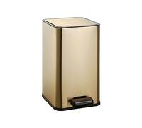 Stainless Steel Square Trash Can for Office & Kitchen Double-Layer Step-On Bin Compact Waste Bin for Living Room & Stylish Waste Container