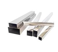 Stainless Steel Square Tube 2Pcs 500mm Length Stainless Steel Square Tube Rectangular for Industrial(15X30X1.5mm)
