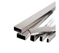 Stainless Steel Square Tube Stainless Steel Square Tube Rectangular Pipe Small Large Wall Thickness 0.5/1/1.5mm(Length 500mm,12.7x12.7x1mm 1pc)