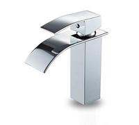Stainless Steel Square Waterfall Mixer Tap for Kitchen and Bathroom Modern Wide Mouth Washbasin Faucet with Brass Casting Hotel Quality SXSLTSA