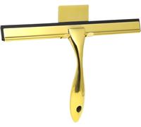 Stainless Steel Squeegee - Window Squeegee, Shower Squeegee, Windscreen Wiper with Strong Suction Hook - Kitchen, Bathroom, Window, Glass, Mirror, Car (Brass)