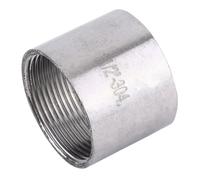 Stainless Steel SS304 BSP 1 to 2 Female X Female Threaded Pipe Fitting Straight Coupling for Connecting Pipes of Same Sizes Ideal for Various Pipes (1-1/2)