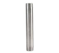 Stainless Steel SS304 Male X Male Threaded Pipe Fitting 200mm BSP 1/4 1/2 3/4 1 with Male Threads for Air, Fuel, Water Pipes (DN25*200mm=1)