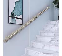 Stainless Steel Stair il - Wall-Mounted Railing for Steps 1 to 15 Feet Metal Grab Bar Set for Home Kindergarten Lofts Hallways (Size: 100cm)