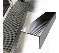 Stainless Steel Stair Nose Trim Metal Tile Edging for Laminate/Vinyl Flooring Step Tread Protector & Transition Molding 100cm x 2.5cm (39.4" x 1")