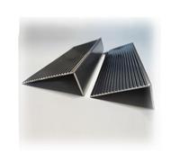 Stainless Steel Stair Nosing for Indoor/Outdoor Steps Rust-Resistant Edge Protector Anti-Slip Stair Safety Strip 1.5cm Width x 110cm Length Durable Staircase Guard