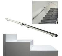 Stainless Steel Stair Railing Kit - 1ft-15ft Adjustable ils for Indoor/Outdoor Staircases Wrought Iron GuardrailArmrest Hand Rails (11.5ft/350cm)